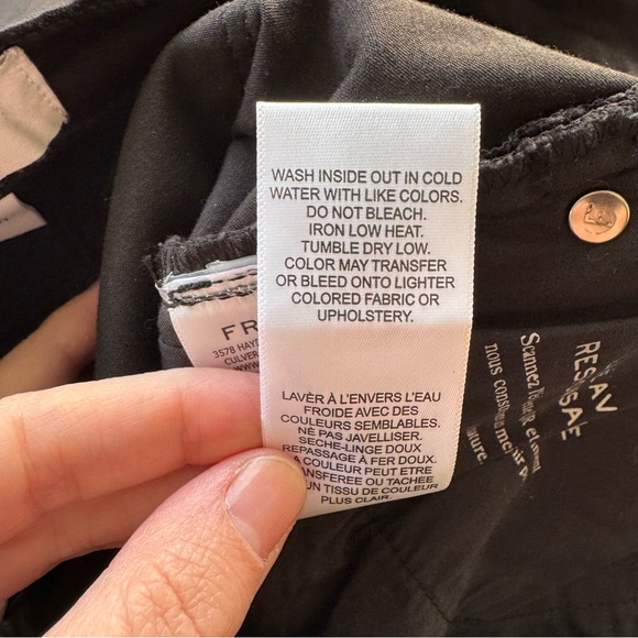 NWT Frame Denim Le High Flare Black Jeans, Size 31 - Picture 9 of 10